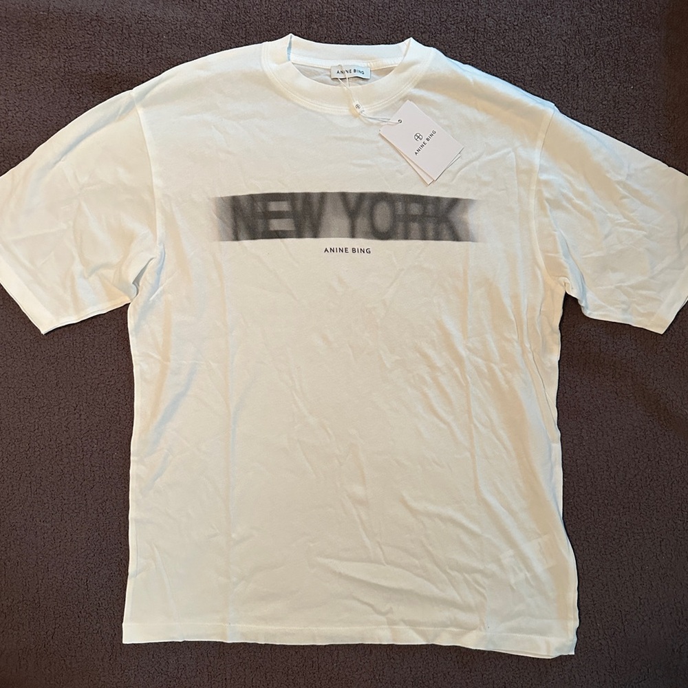 Anine Bing Cason Blur Tee New York Size Small